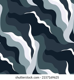 Abstract seamless pattern with wavy lines