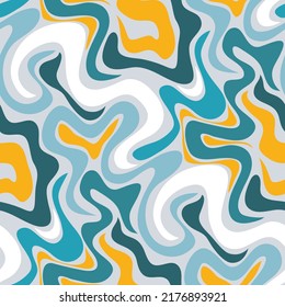 Abstract seamless pattern with wavy lines