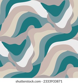 Abstract seamless pattern with wavy lines