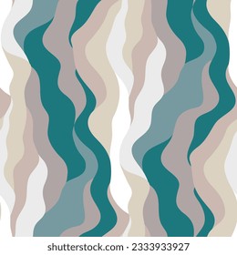 Abstract seamless pattern with wavy lines