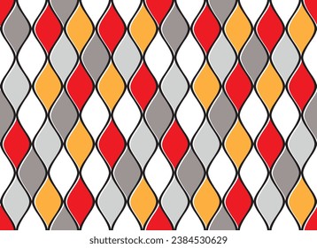 Abstract Seamless Pattern. Wavy Lines Pattern. Traditional wavy line Texture