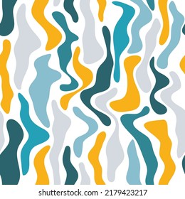 Abstract seamless pattern with wavy shapes
