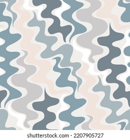 Abstract seamless pattern with wavy shapes