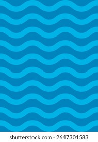 Abstrato padrão sem emenda de linhas de turquesa onduladas em um fundo azul escuro, criando um conceito dinâmico de oceano ou fluxo de água. Ilustração vetorial