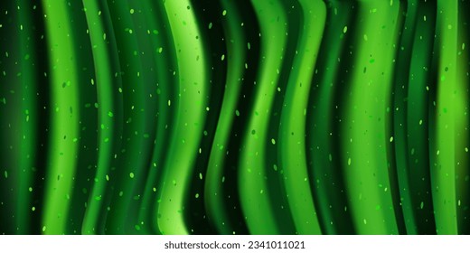 Abstract seamless pattern of wavy watermelon skin and glowing texture. Sample of water melon rind. Vector illustration of endless summer background of ripe juicy berries. Green tasty and fresh