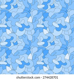 Abstract seamless pattern whit blot in blue colors