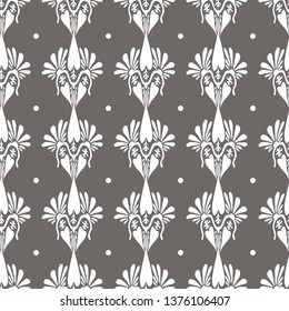 abstract seamless pattern with white in Art Nouveau style