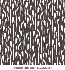Abstract seamless pattern with white brush strokes. Dark background. Vector illustration.