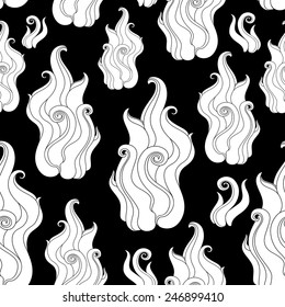 Abstract Seamless Pattern White Fire On Stock Vector (Royalty Free ...