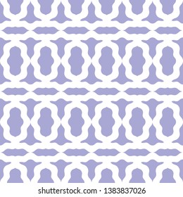 Abstract seamless pattern. White shapes on lilac background. Vector EPS10