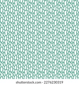 Abstract seamless pattern with white spots on a green background, wood bark texture