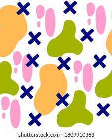 Resumen de un patrón impecable con formas orgánicas. Papel pintado moderno.