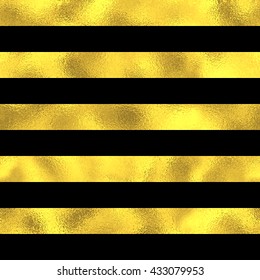 Abstract seamless pattern with wide golden horizontal stripes. Vector fashion background