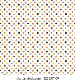 Abstract seamless pattern wist colorful stars. Vector illustration.