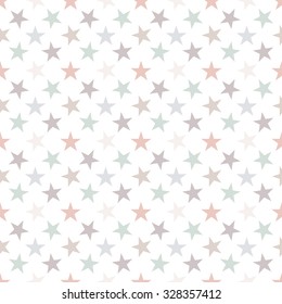 Abstract seamless pattern wist colorful stars. Vector illustration.