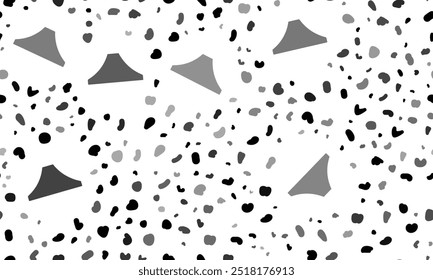 Abstract seamless pattern with women's underpants symbols. Creative leopard backdrop. Vector illustration on white background