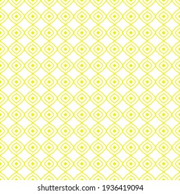 Abstract Seamless Pattern Yelllow Doodle Geometric Figures Background Vector