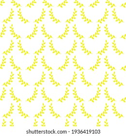 Abstract Seamless Pattern Yelllow Doodle Geometric Figures Background Vector