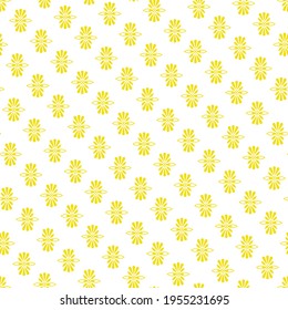 Resumen Patrón sin costura Yelow Doodle Cifras Geométricas Vector de Fondo