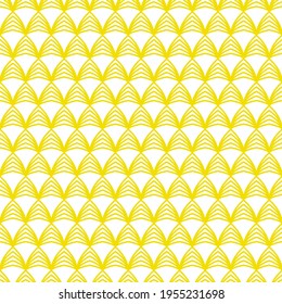 Abstract Seamless Pattern Yelllow Doodle Geometric Figures Background Vector