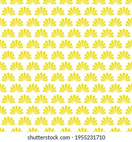 Abstract Seamless Pattern Yelllow Doodle Geometric Figures Background Vector
