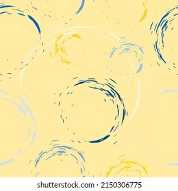 Abstract seamless pattern, yellow and blue vector seamless pattern, watercolor seamless texture, stained pattern