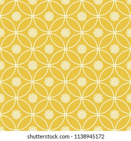 Abstract seamless pattern of yellow color for wallpapers and background.