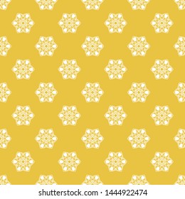 Abstract seamless pattern of yellow color for wallpapers and background.