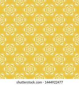 Abstract seamless pattern of yellow color for wallpapers and background.