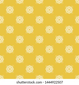 Abstract seamless pattern of yellow color for wallpapers and background.
