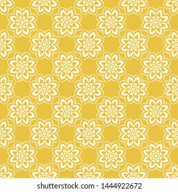 Abstract seamless pattern of yellow color for wallpapers and background.