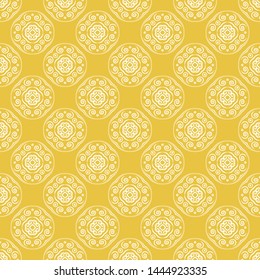 Abstract seamless pattern of yellow color for wallpapers and background.