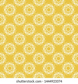 Abstract seamless pattern of yellow color for wallpapers and background.