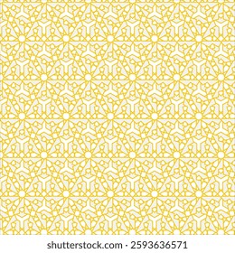 Abstract seamless pattern of yellow color for wallpapers and background. Hexagonal, Circle, abstract, cube, sequence, shapes, Pattern Background, pattern vector, modern geometric