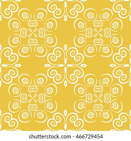Abstract seamless pattern of yellow color for wallpapers and background.