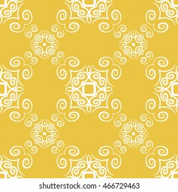 Abstract seamless pattern of yellow color for wallpapers and background.