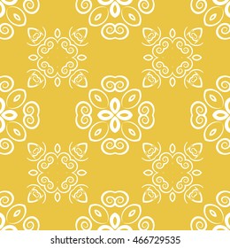 Abstract seamless pattern of yellow color for wallpapers and background.