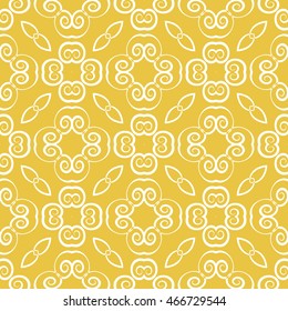 Abstract seamless pattern of yellow color for wallpapers and background.