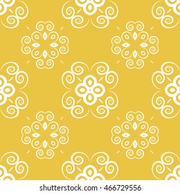 Abstract seamless pattern of yellow color for wallpapers and background.