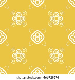 Abstract seamless pattern of yellow color for wallpapers and background.