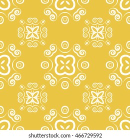 Abstract seamless pattern of yellow color for wallpapers and background.