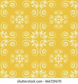 Abstract seamless pattern of yellow color for wallpapers and background.