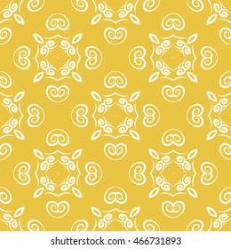 Abstract seamless pattern of yellow color for wallpapers and background.