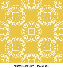 Abstract seamless pattern of yellow color for wallpapers and background.