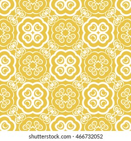 Abstract seamless pattern of yellow color for wallpapers and background.