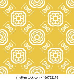 Abstract seamless pattern of yellow color for wallpapers and background.