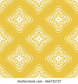 Abstract seamless pattern of yellow color for wallpapers and background.