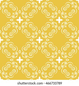 Abstract seamless pattern of yellow color for wallpapers and background.