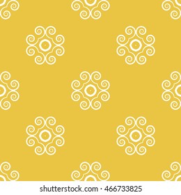 Abstract seamless pattern of yellow color for wallpapers and background.