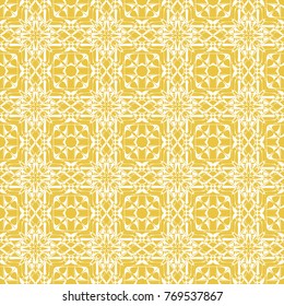 Abstract seamless pattern of yellow color for wallpapers and background.